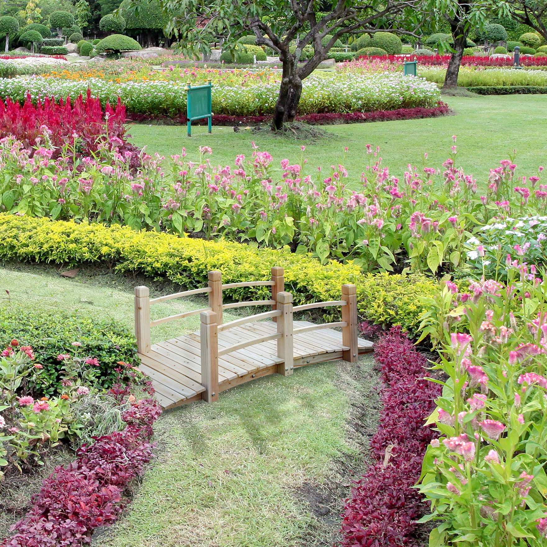 Ophelia & Co. 60"x26.5"x19" Natural Fir Wood Garden Overpass, With